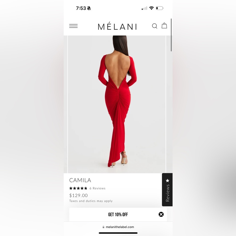 NWT**** Red low back Melani dress